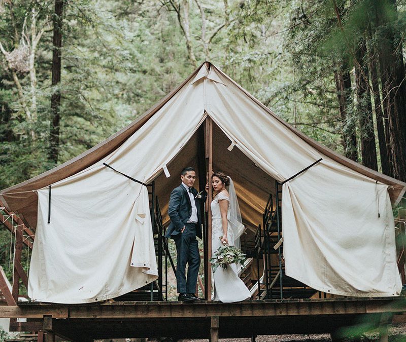 Unconventional wedding glamping