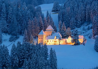 Snow-clad castles