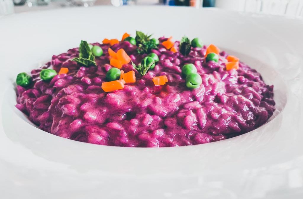 Risotto with beetroot