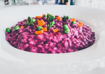 Risotto with beetroot