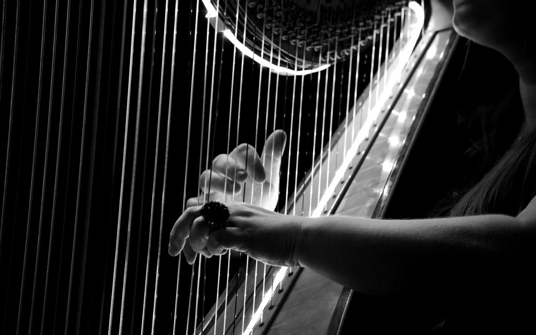 Music with bright harp